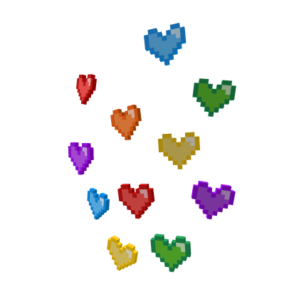 8-bit Rainbow Pixel Hearts Aura Kawaii Y2K Roblox item