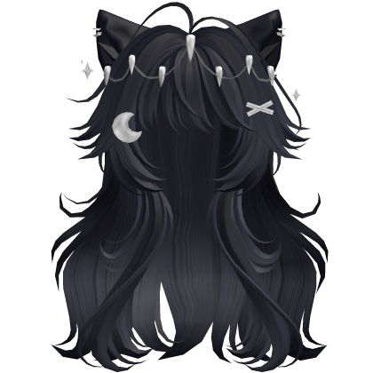 Super Fluffy Anime Werewolf Hair (Midnight)
