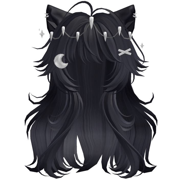Super Fluffy Anime Werewolf Hair (Midnight)