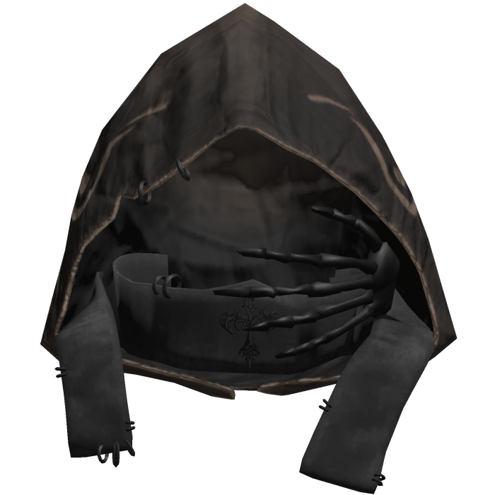 Black Emo Skeleton Cross Grunge Gothic Hood