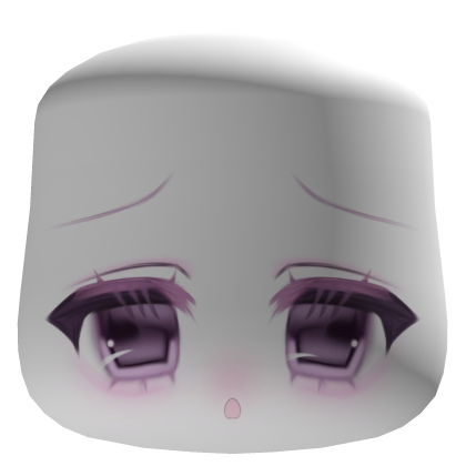♡ : Kawaii Sad Flushed Tired Face Eyes Moe Purple Roblox item