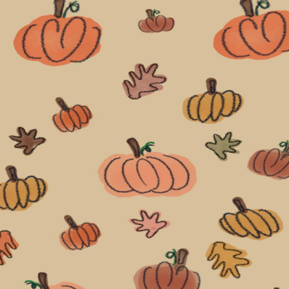 !!AUTUMN!! Pumpkin Pattern with beige background Roblox decal