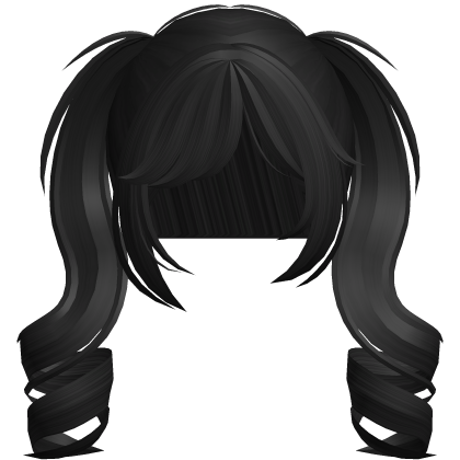 sweet dolly princess curled pigtails black Roblox item