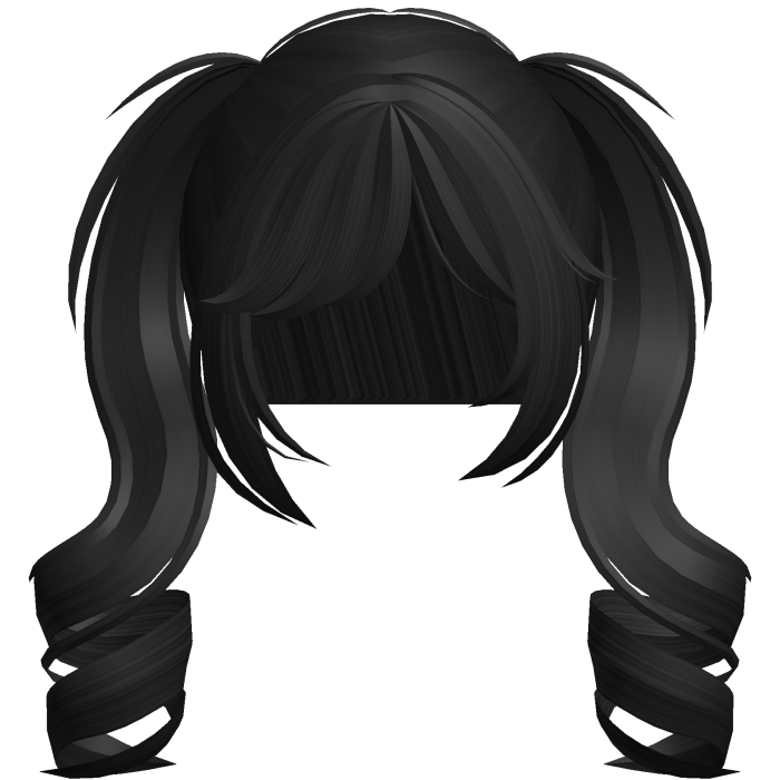sweet dolly princess curled pigtails black