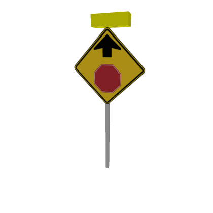 New Stop ahead sign