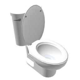 SLIDE INTO TOILET!