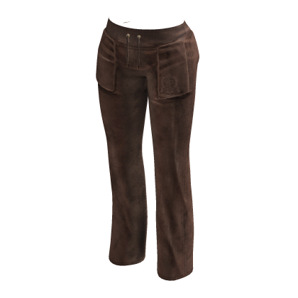 Vintage Couture Velour Pants | Brown