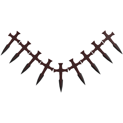 (L) Waist Red Cross Spikes