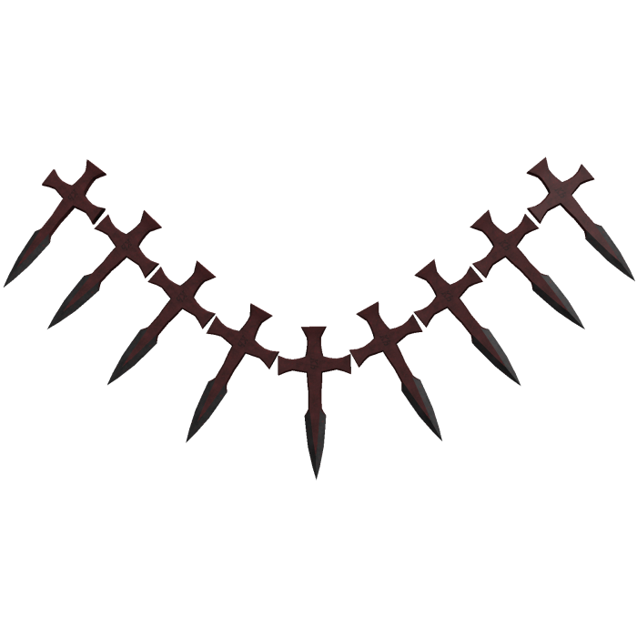 (L) Waist Red Cross Spikes