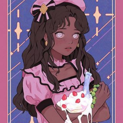 Black anime aestetic girl Roblox decal