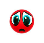 Sad red ball