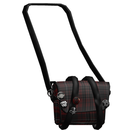 1.0 Red Plaid Emo Vkei Crossbody Messenger Bag