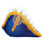 Feathered Blue and Gold Bicorne