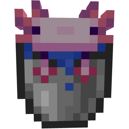 8 bit axolotl bucket waist accessory