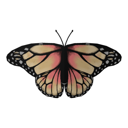 Yellow-Pink Butterfly Face