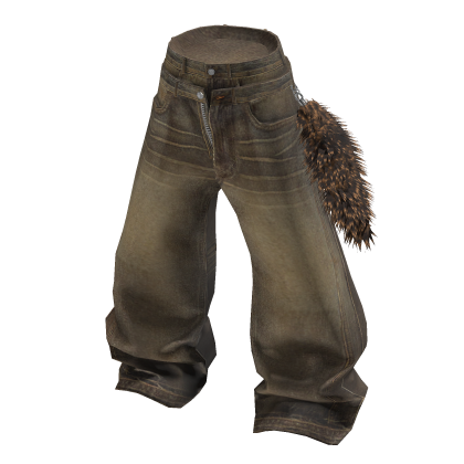 💗DOUBLE WAIST GRUNGE DENIM w/ Tail _ Tan thumbnail