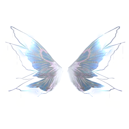 ❀ (EMISSIVE) blue whimsical glowing fairy wings Roblox item