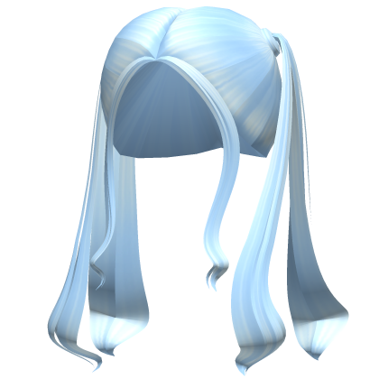 -',ৎ Soft Blue Over the Shoulder Preppy Pigtails