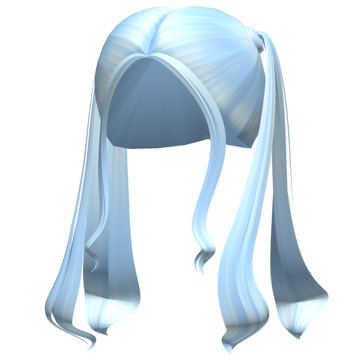 -',ৎ Soft Blue Over the Shoulder Preppy Pigtails