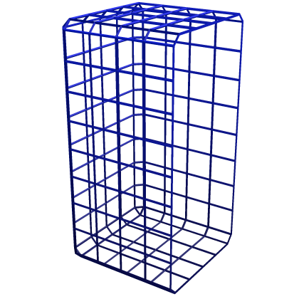 Blue Wireframe Torso (Right)
