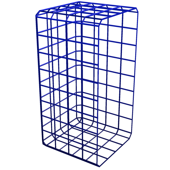 Blue Wireframe Torso (Right)