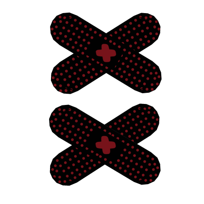 Black Bandaid Nurse Hairclips