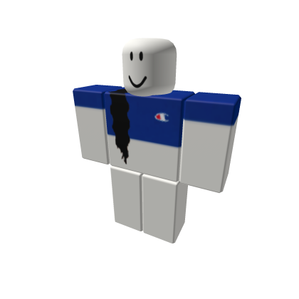 blue champion w wavy black hair