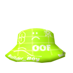 Stylish Neon Green Doodle Hat :(