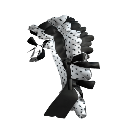 Cute Ruffle Headband - Black White Roblox item