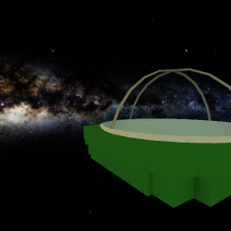 a dome in space icon