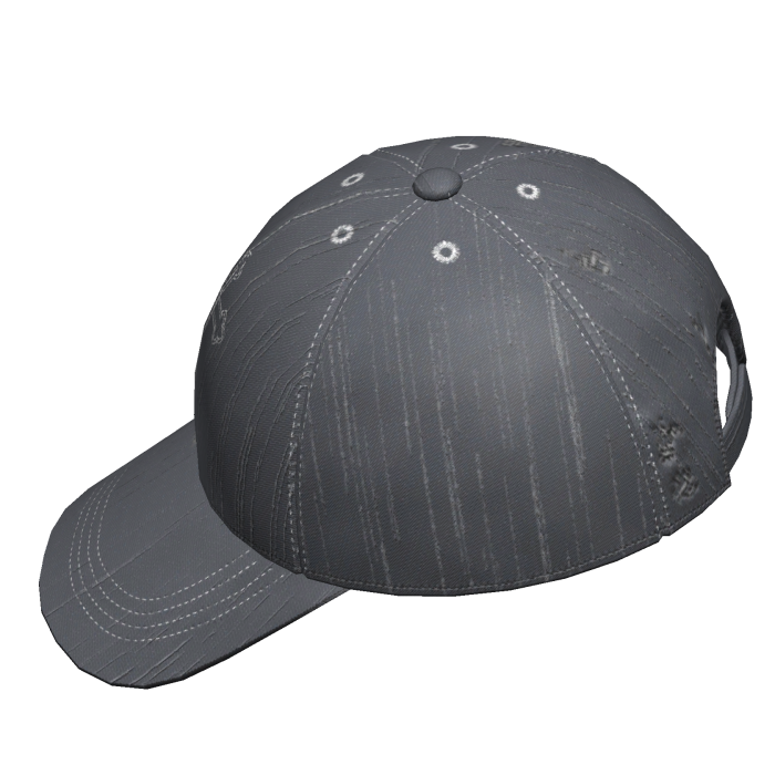 Y2k Streetwear Backwards Cross Cap Faded Blue