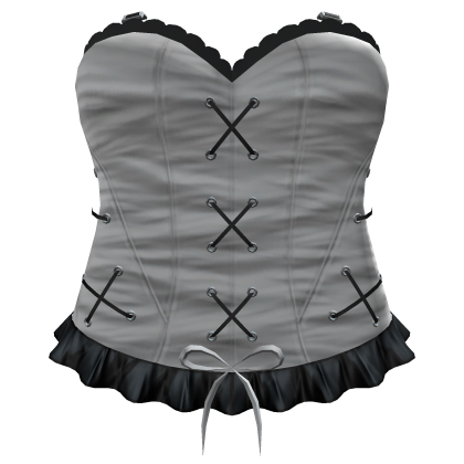Ivory White Gothic Lace-Up Corset 