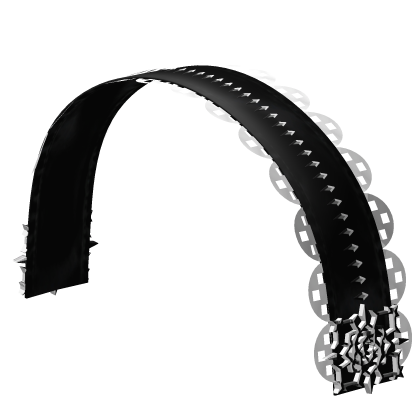 ✙ ruffled emo vkei black n white rose headband