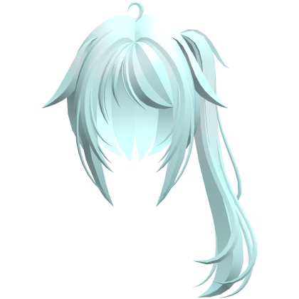 moe vkei emo messy ponytails w tufts teal