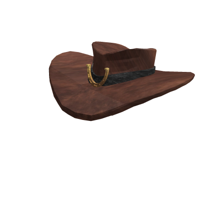Brown Cowboy hat with horseshoe