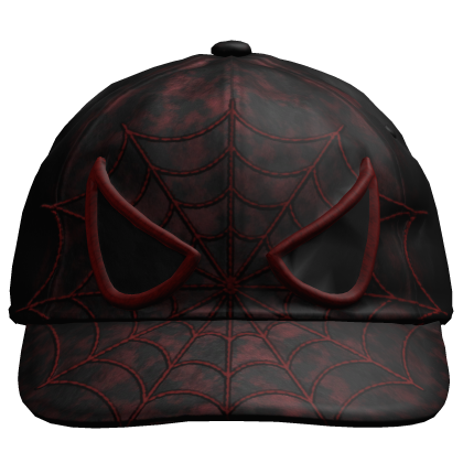 Wounded Black / Red Spider Web Y2K Gothic Hat