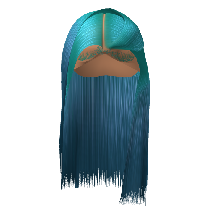 Straight Middle Part Flip Over | Teal