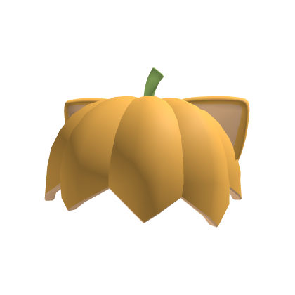 spooky cute halloween orange pumpkin cat ears v1