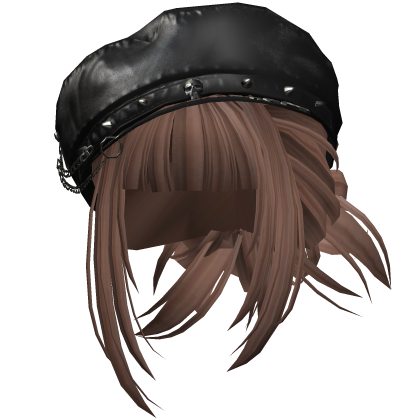 Messy Half up Spiked Barret Hair in Brown Roblox item