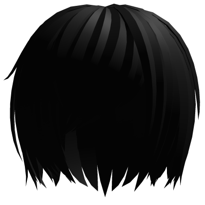 (｡･ω･｡) niche anime hair in black Roblox item