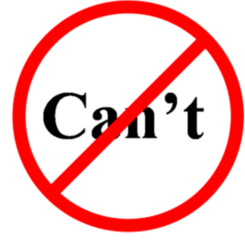 can't