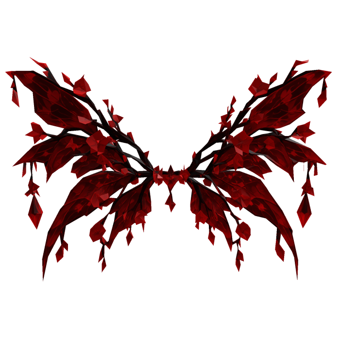 FLOWER WINGS RED style y2k MOE Vkei ALAS ROJAS