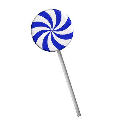 blue christmas candy lollipop