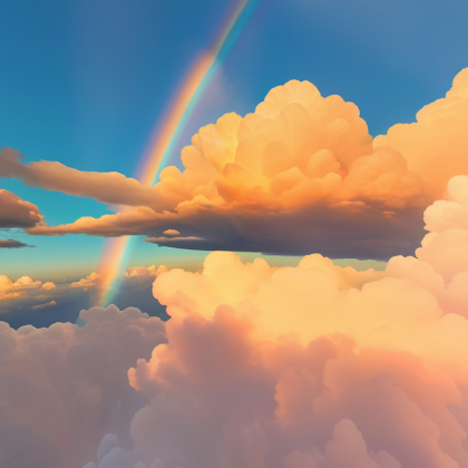 Pastel Rainbow Cloud Sky