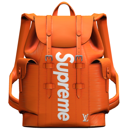 (1.0) Orange Supreme LV Exclusive Backpack