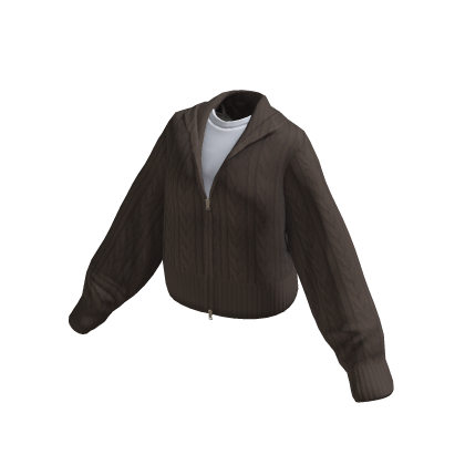 Preppy Brown Knit Cardigan Roblox NoFilter