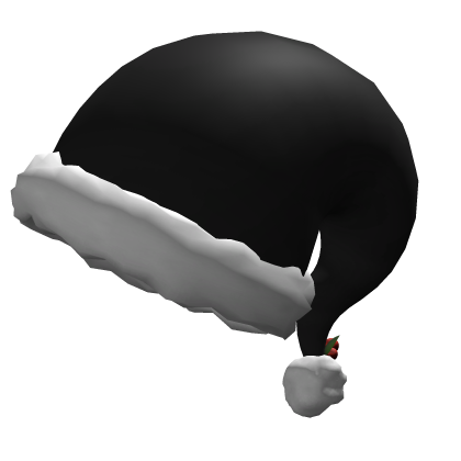 black cozy christmas hat