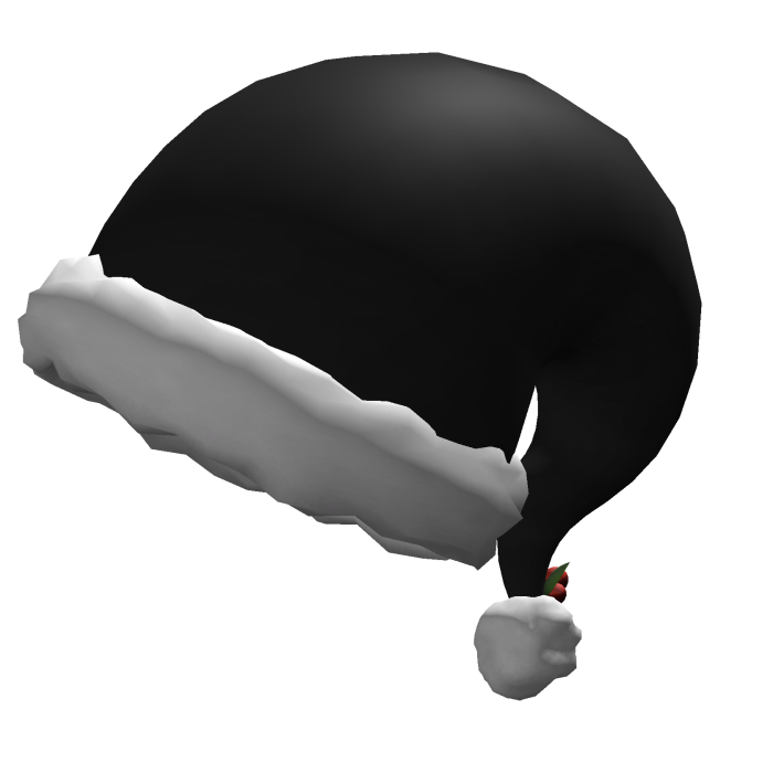 black cozy christmas hat
