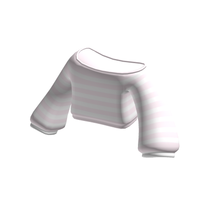 ♡ : adorable oversized baby pink striped sweater thumbnail