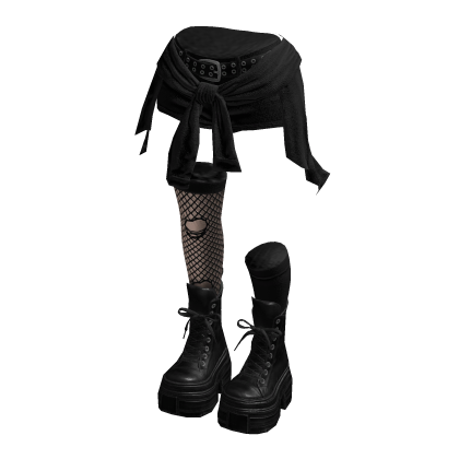 Grunge Rebel Shorts Y2K Cloth (Black)